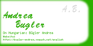 andrea bugler business card