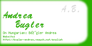 andrea bugler business card
